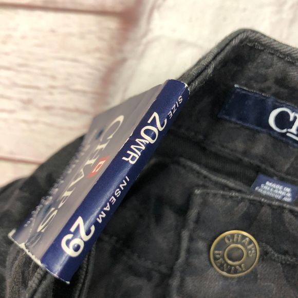 NWT Chaps Women Slim Leg Slimming Fit Jeans Size 20W Cabin Black M095 -18 - Picture 13 of 16